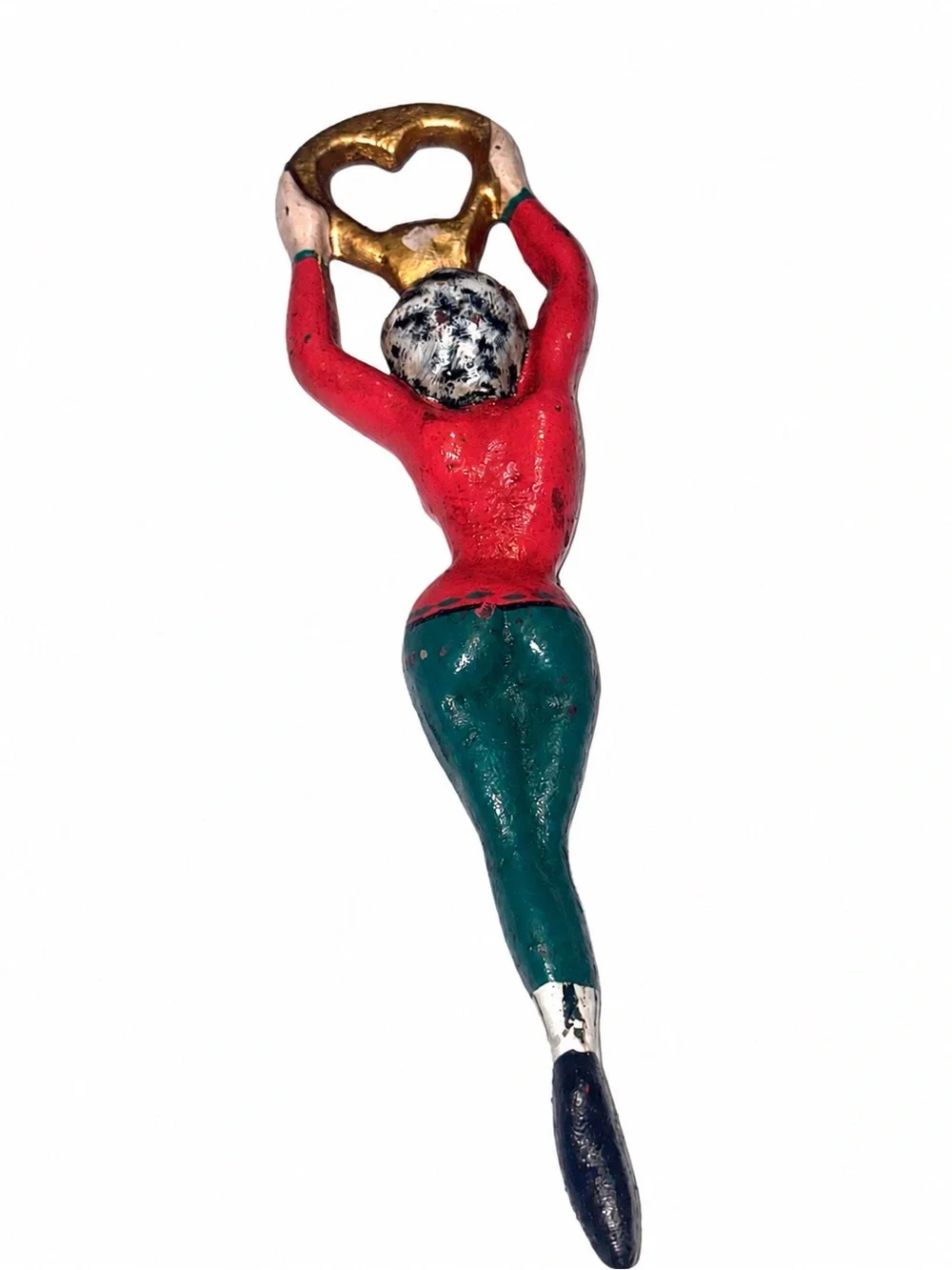 vintage cast iron figural bottle opener sexy grandma